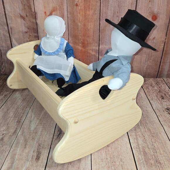 Authentic Amish Boy & Girl Doll Set - Handmade Collectible...
